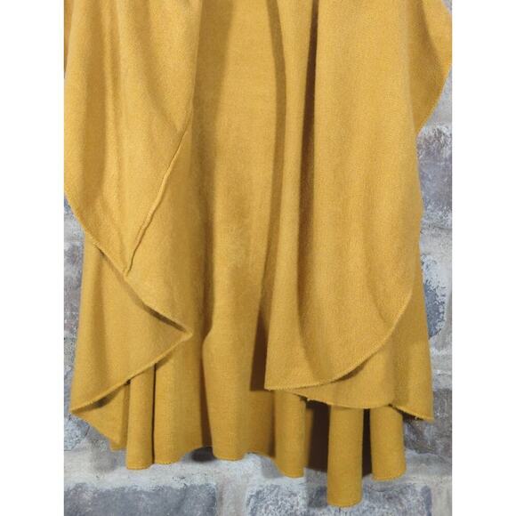Look Sweater Vest Woman's OS Yellow Draped Open Front‎ Lagenlook 4 in 1 Shawl - Picture 4 of 12